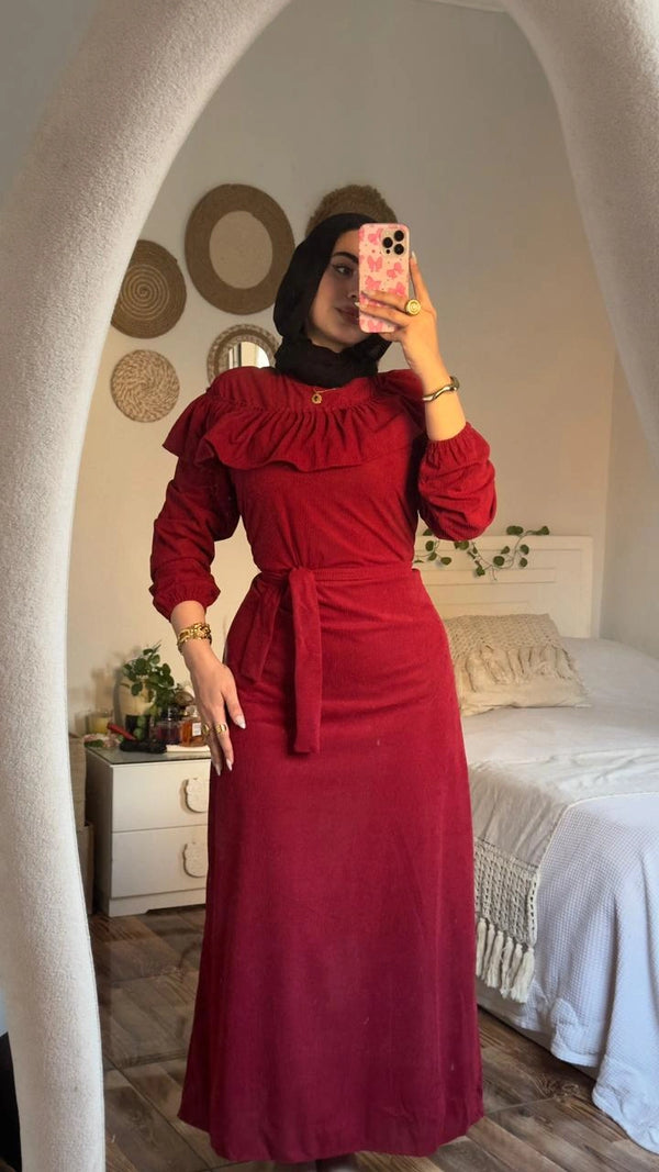Burgundy Dress Zeina