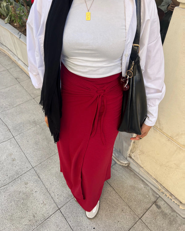 Burgundy Skirt Ring.