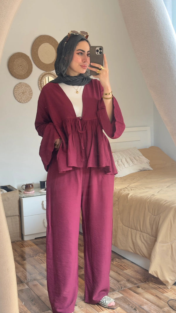 Burgundy Suit Summer
